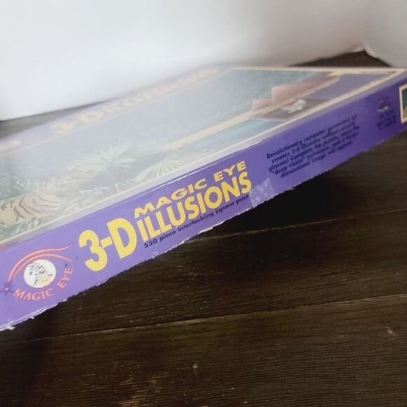 Vintage 90s 1994 Magic Eye 3-D Illusions 550 Piece Jigsaw Puzzle Ceaco no 2200-8 - Picture 3 of 11